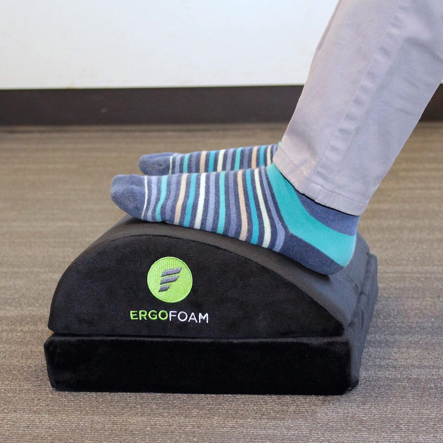 Foot Rest for under Desk at Work Chiropractor-Endorsed Orthopedic Teardrop Design 2In1 Adjustable Premium under Desk Foot Rest Ergonomic Desk Foot Rest for Lumbar Back Knee Pain (Black)